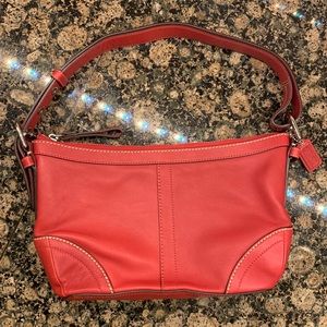 Rare Coach Convertible Red Leather Purse